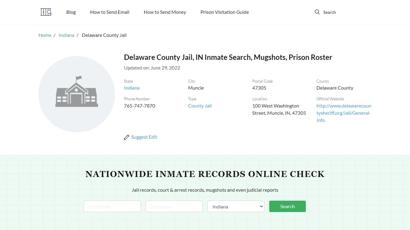 Delaware County Jail, IN Inmate Search, Mugshots, Prison ...